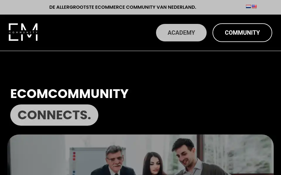 Screenshot of ecomcommunity.nl