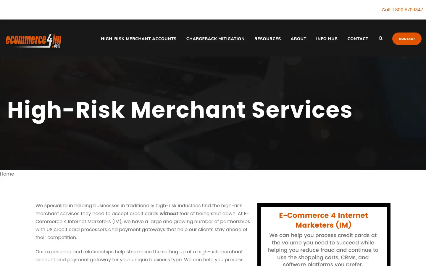 Screenshot of ecommerce4im.com