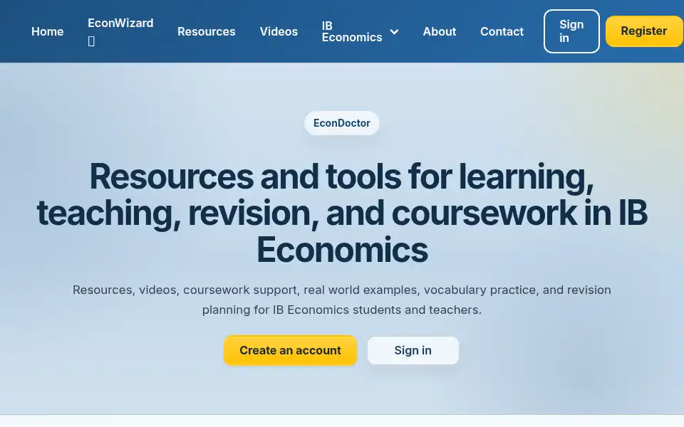 Screenshot of econdoctor.com