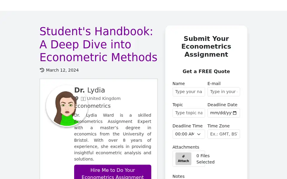 Screenshot of economicsassignmenthelp.com