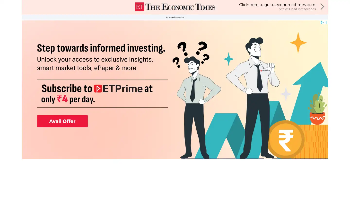 Screenshot of economictimes.indiatimes.com