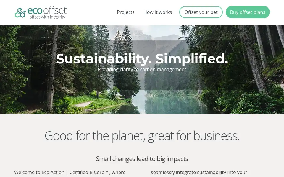 Screenshot of ecooffset.org