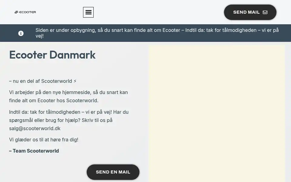 Screenshot of ecooter.dk