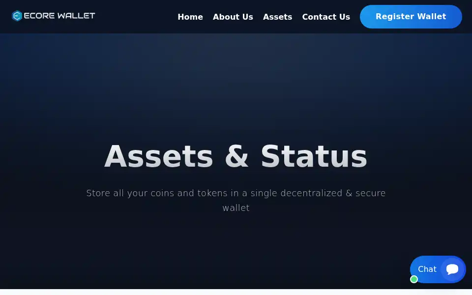 Screenshot of ecorewallet.com