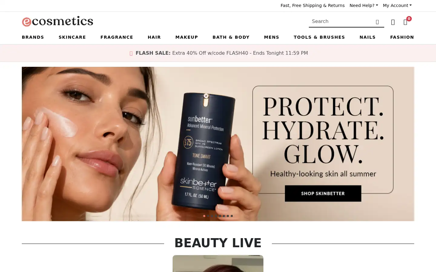 Screenshot of ecosmetics.com