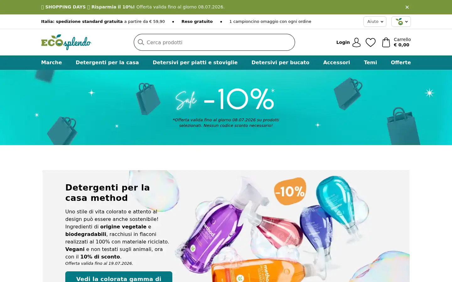 Screenshot of ecosplendo.it