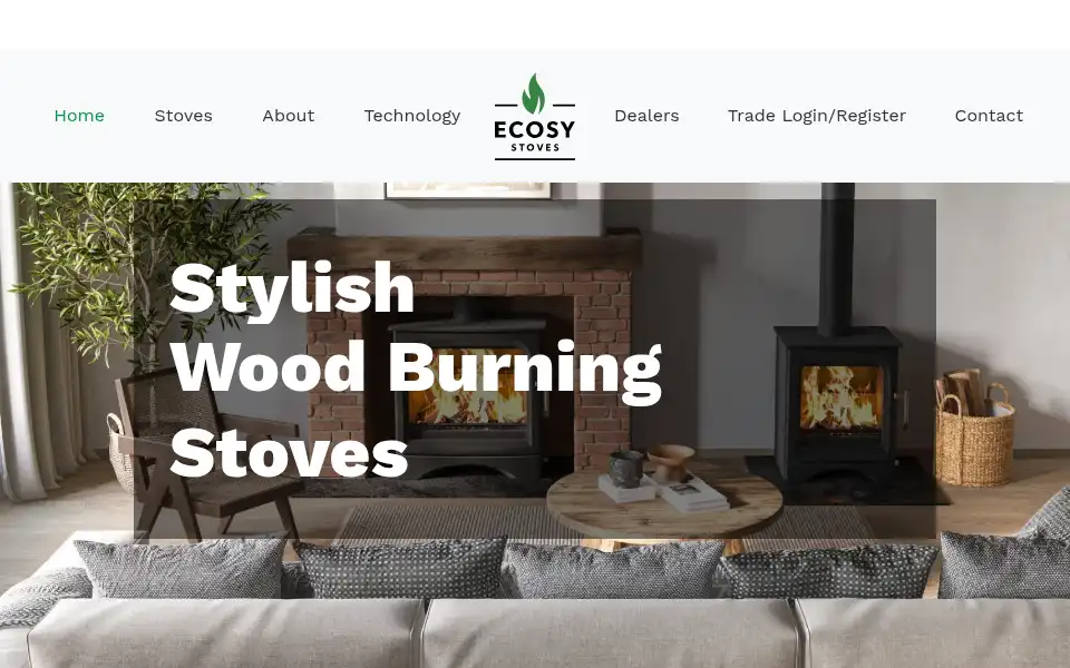 Screenshot of ecosystoves.co.uk