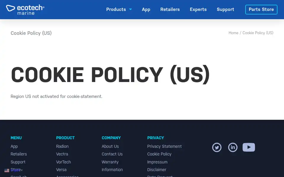 Screenshot of ecotechmarine.com