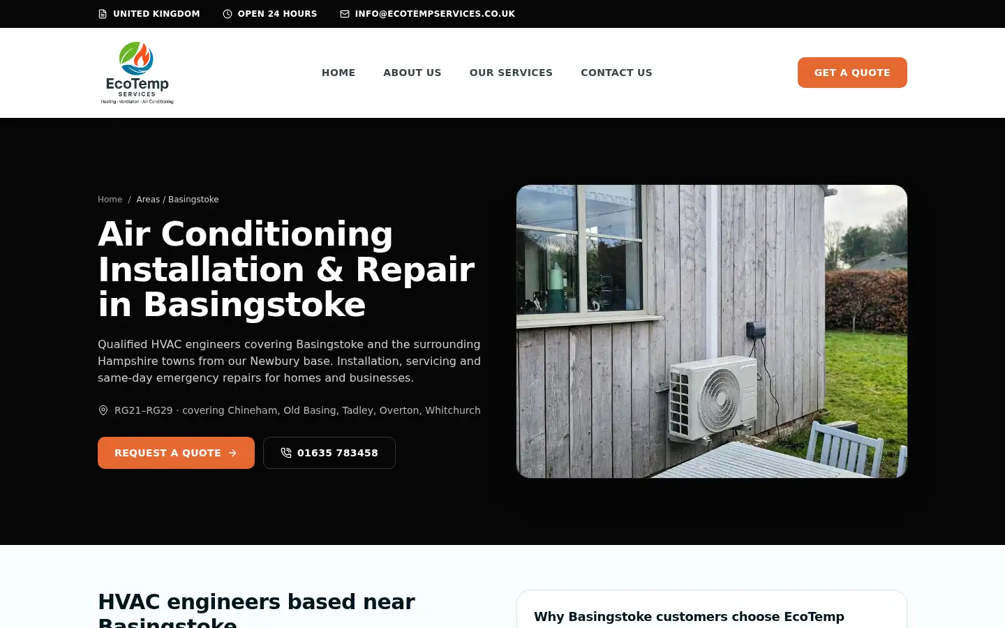 Screenshot of ecotempservices.co.uk