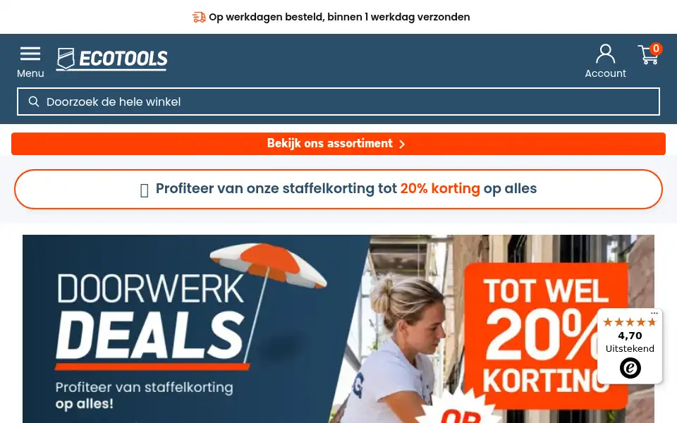 Screenshot of ecotools.be