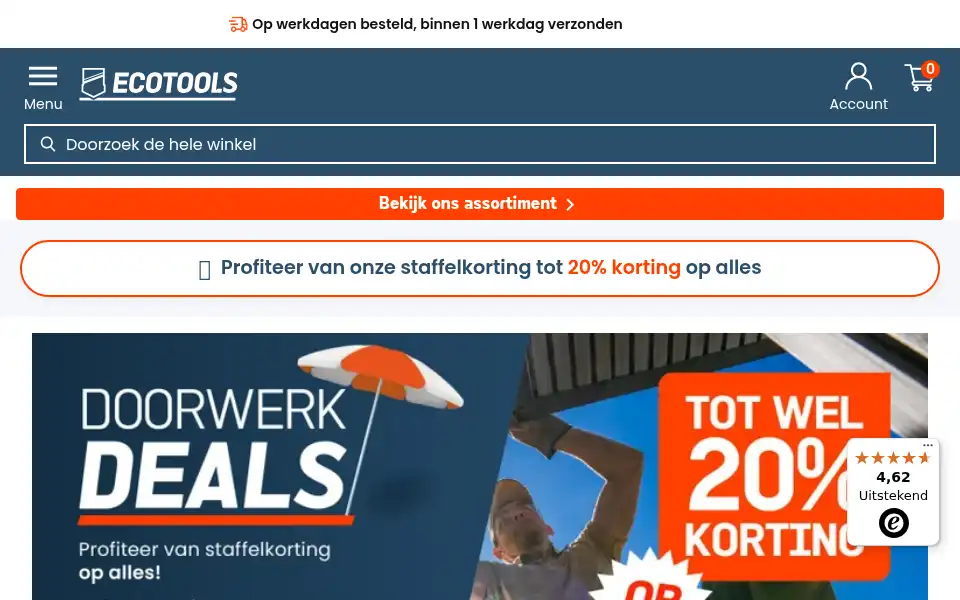 Screenshot of ecotools.nl