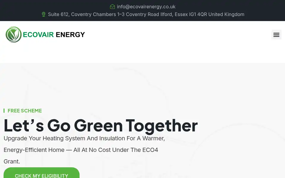 Screenshot of ecovairenergy.co.uk