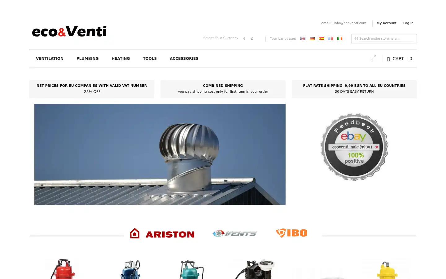 Screenshot of ecoventi.com