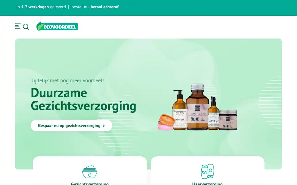Screenshot of ecovoordeel.nl