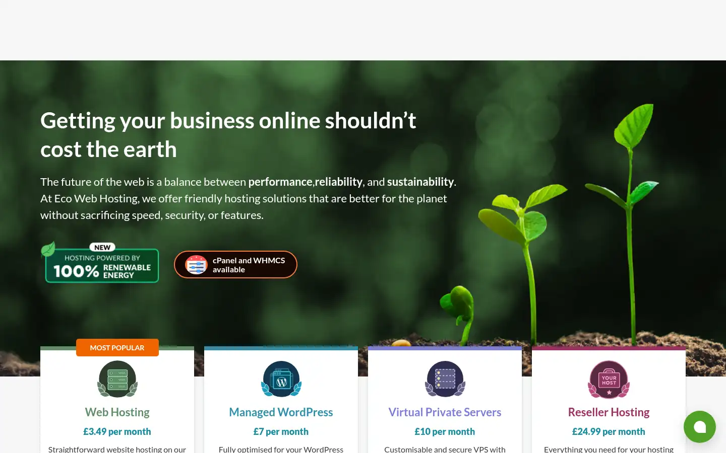 Screenshot of ecowebhosting.co.uk