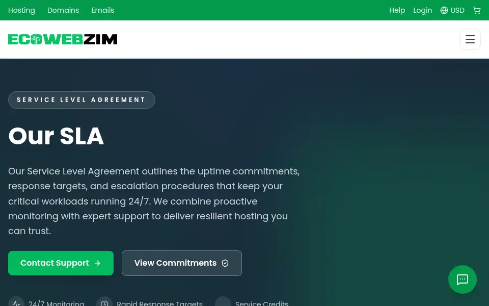 Screenshot of ecowebzim.com