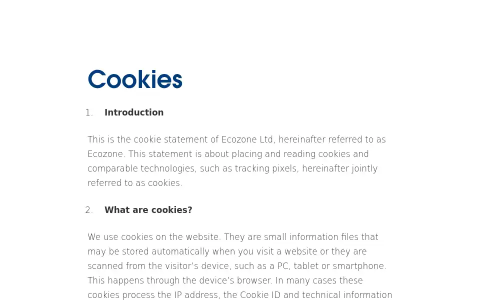 Screenshot of ecozone.com