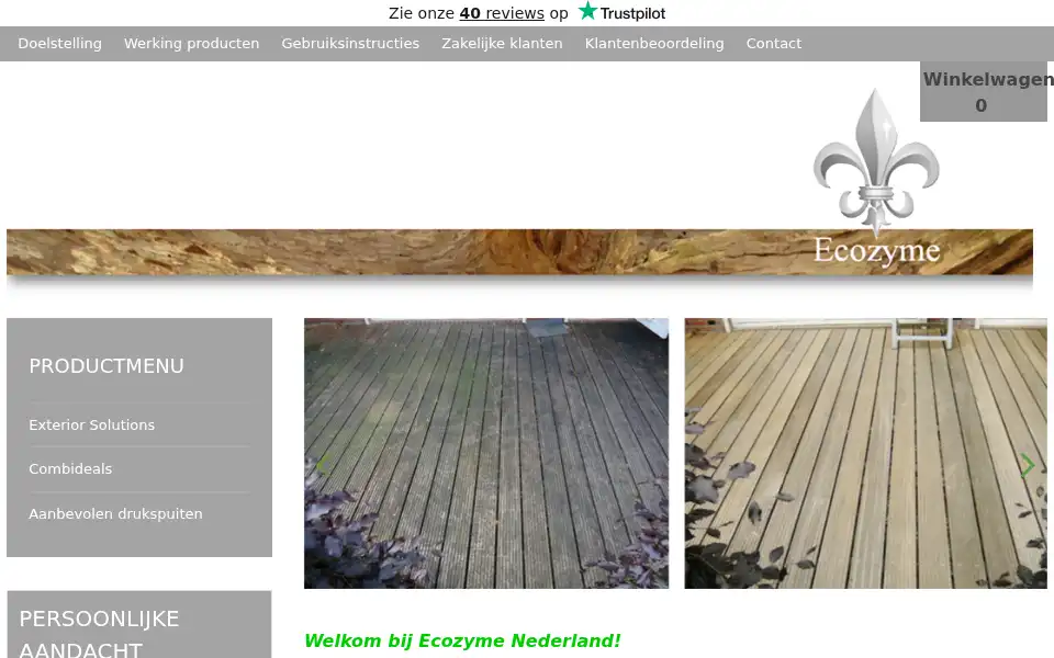 Screenshot of ecozyme.eu