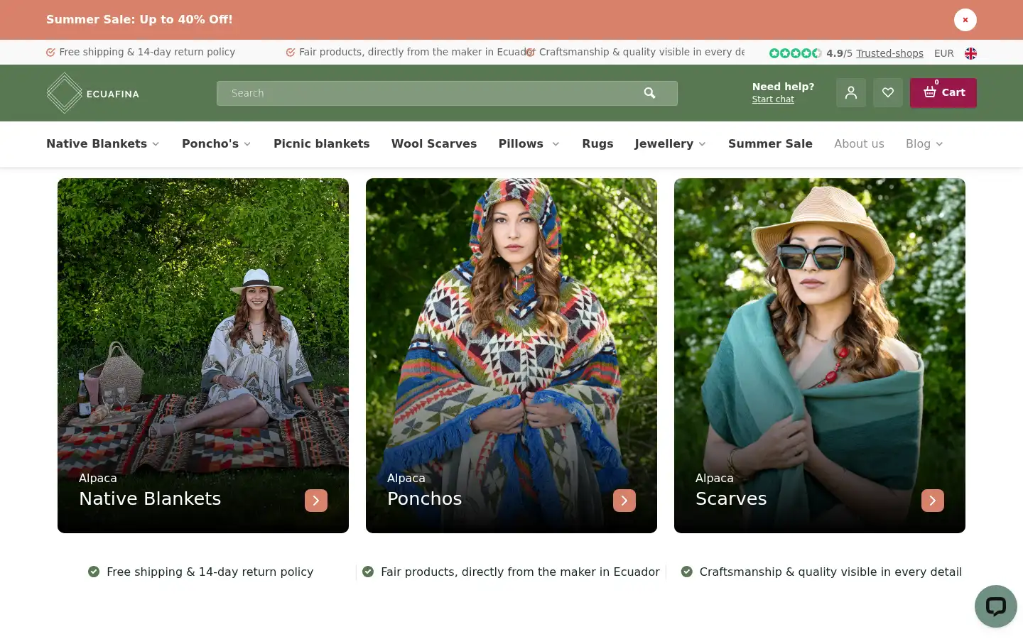 Screenshot of ecuafina.nl