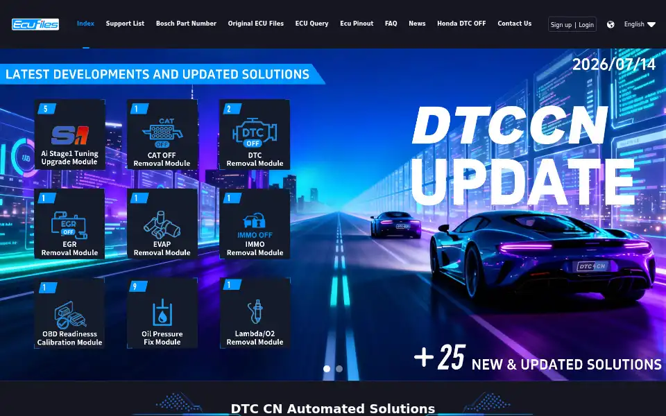 Screenshot of ecufiles.cn