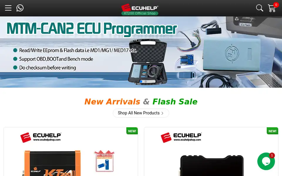 Screenshot of ecuhelpshop.com