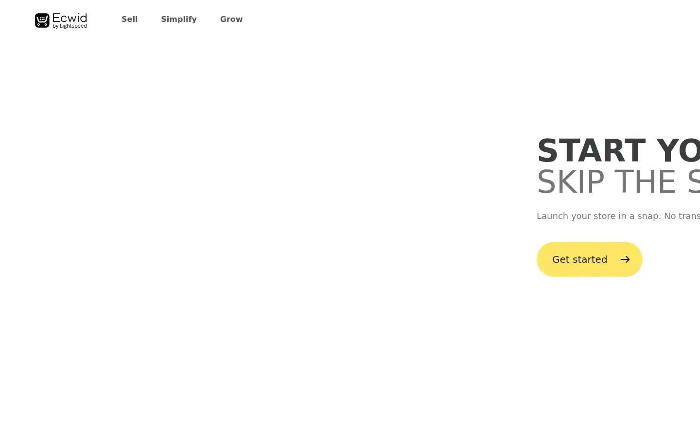 Screenshot of ecwid.com