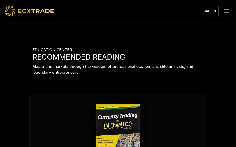Screenshot of ecxtrade.com