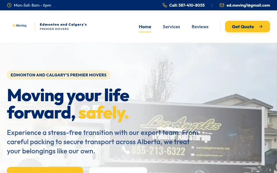 Screenshot of ed-moving.ca