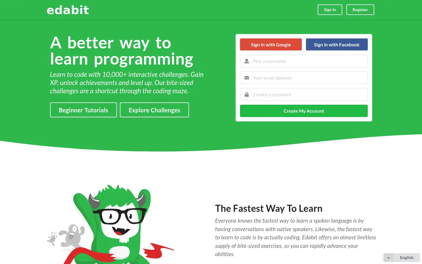 Screenshot of edabit.com