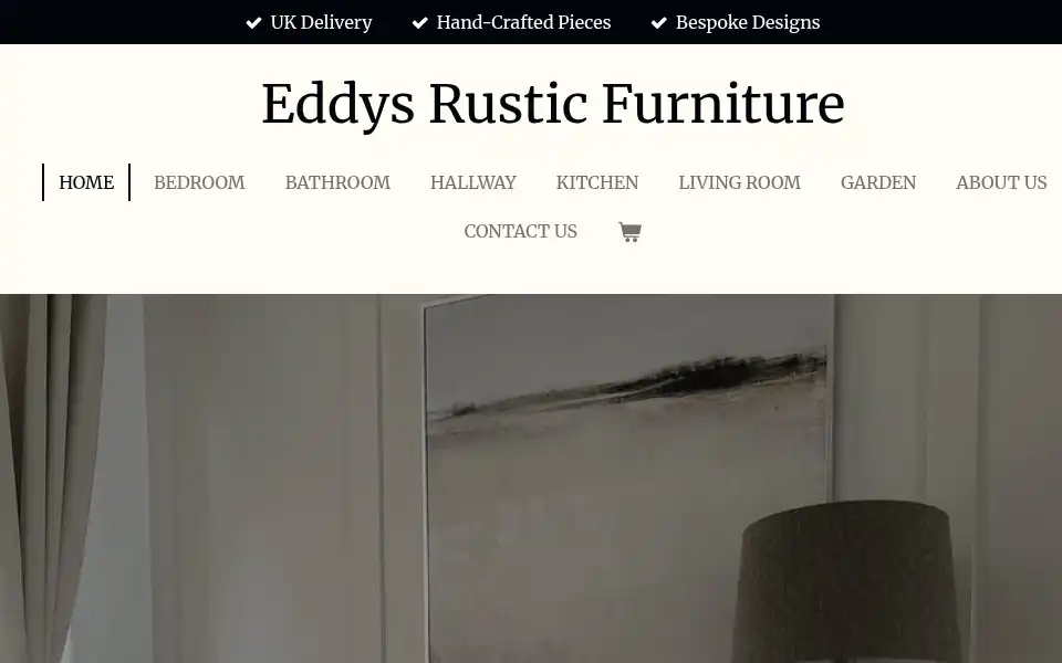 Screenshot of eddys-rustic-furniture.com