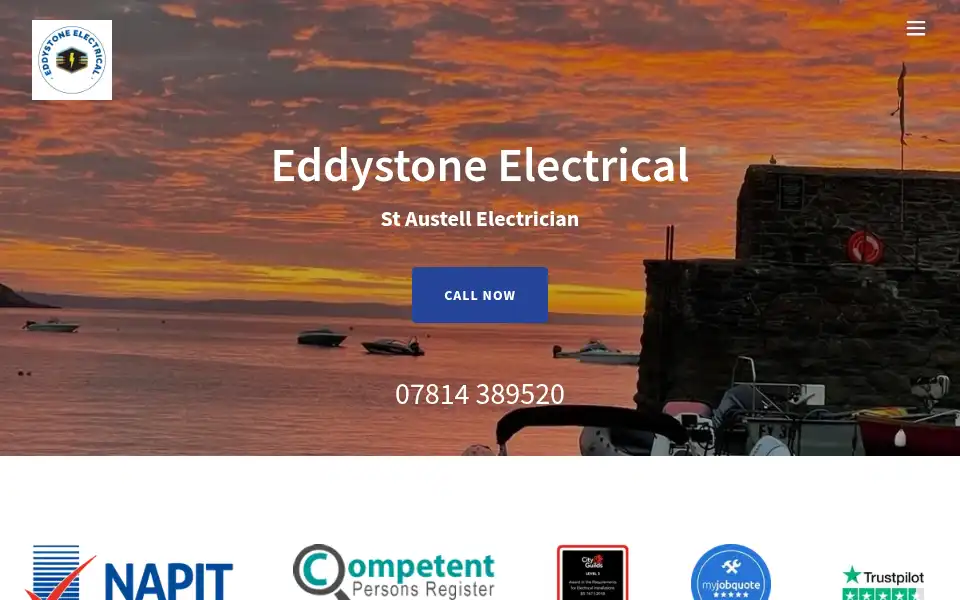 Screenshot of eddystone-electrical.co.uk