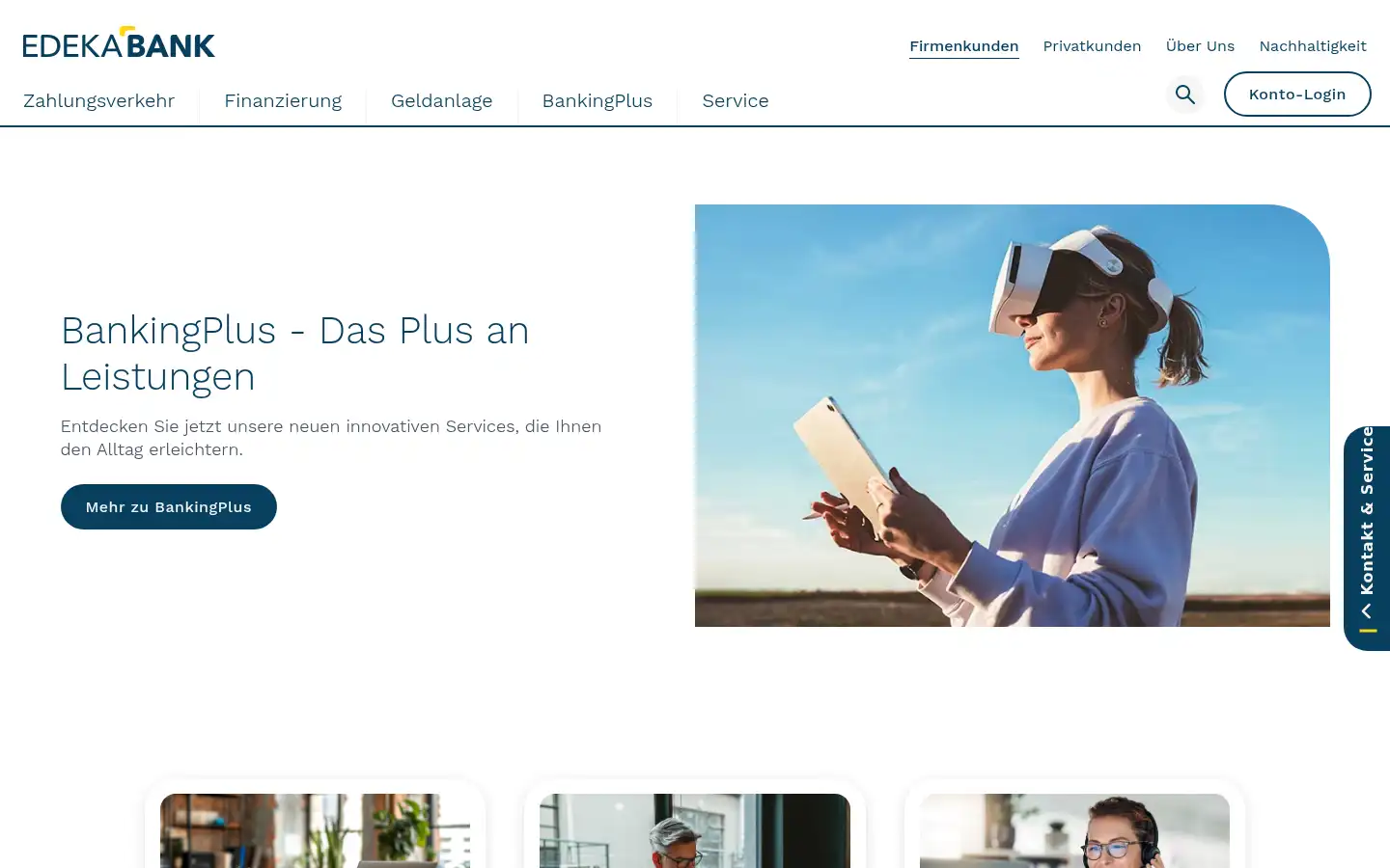 Screenshot of edekabank.de