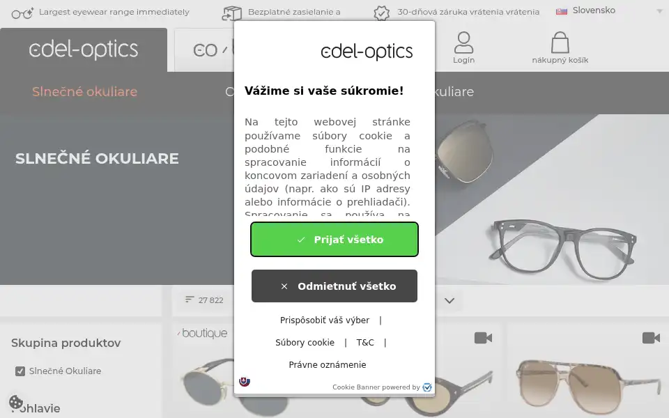 Screenshot of edel-optics.sk