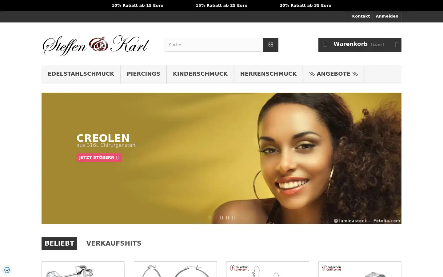 Screenshot of edelstahl-ohrringe.de