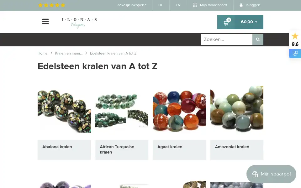 Screenshot of edelsteenkralen.nl