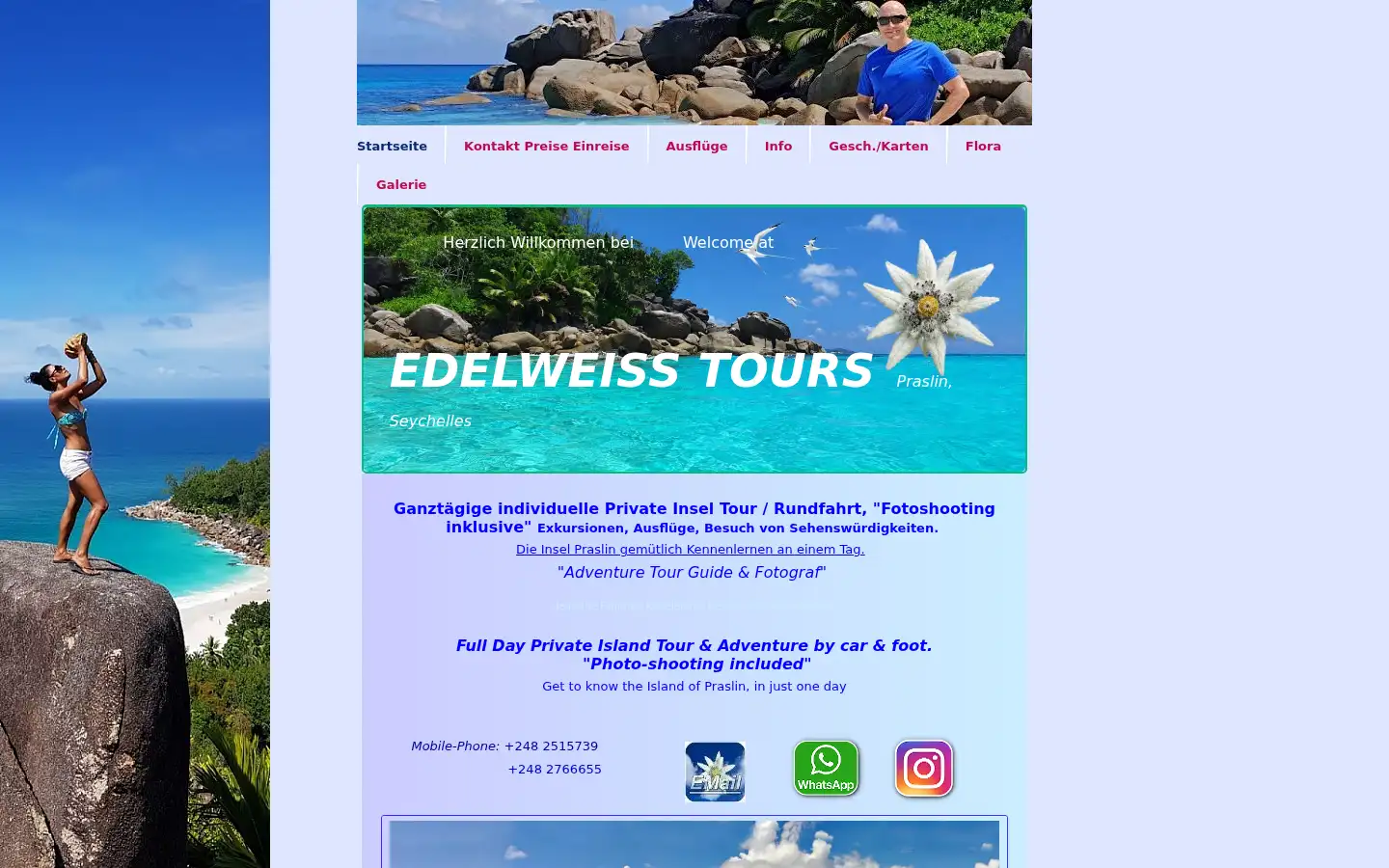 Screenshot of edelweisstours.co