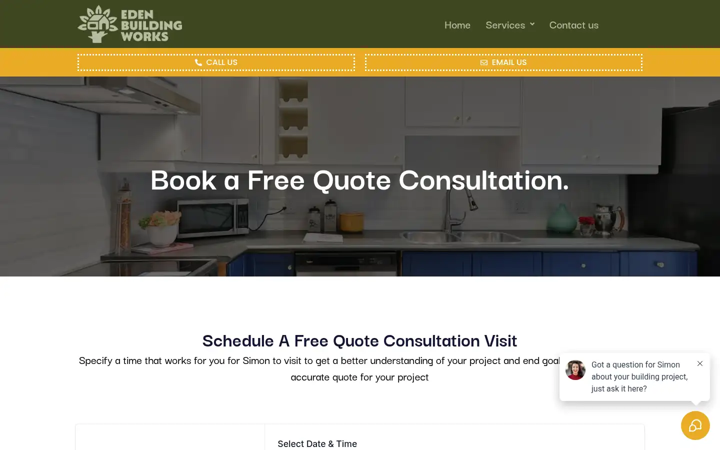 Screenshot of edenbuildingworks.co.uk