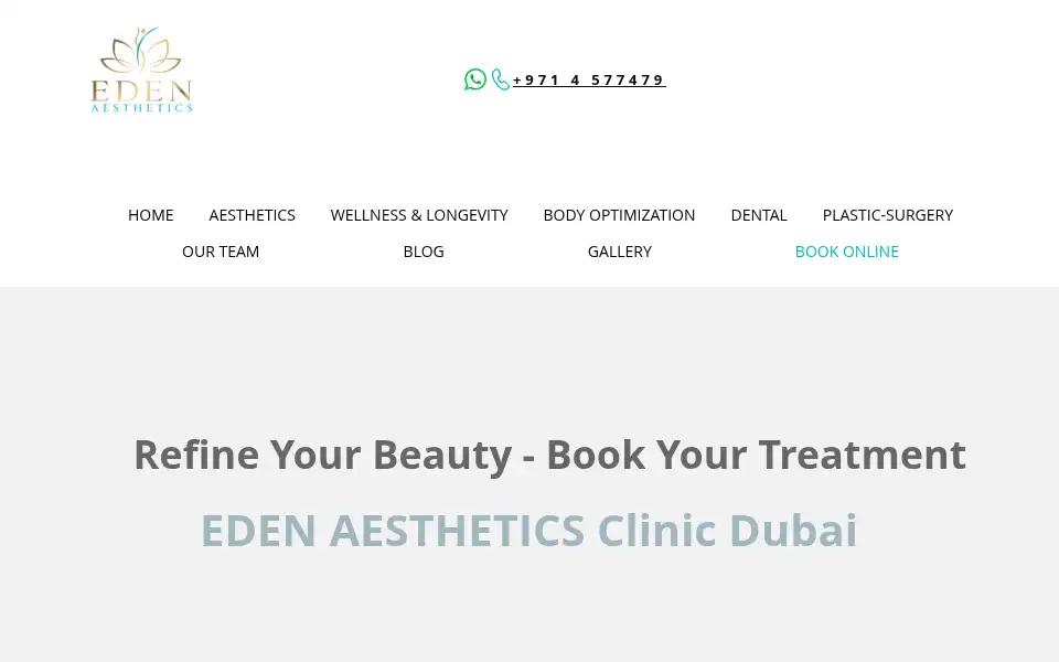 Screenshot of edenderma.com