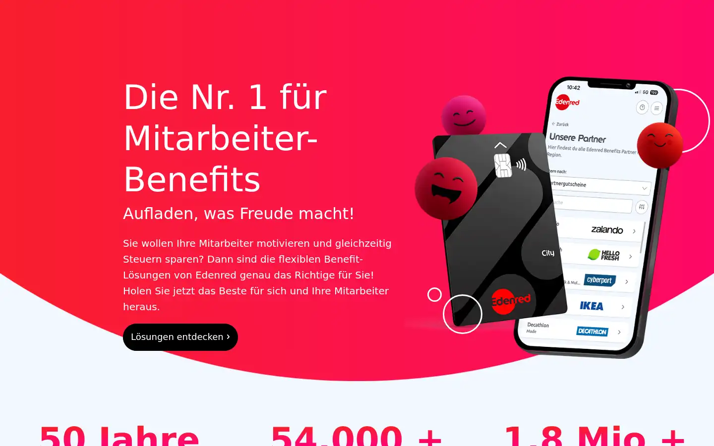 Screenshot of edenred.de