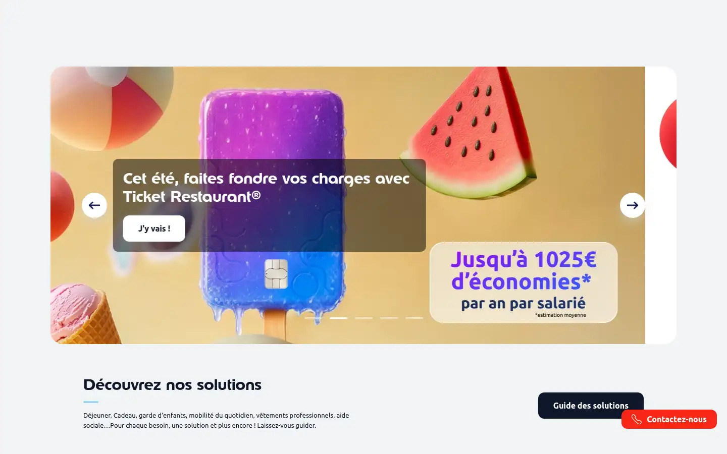 Screenshot of edenred.fr