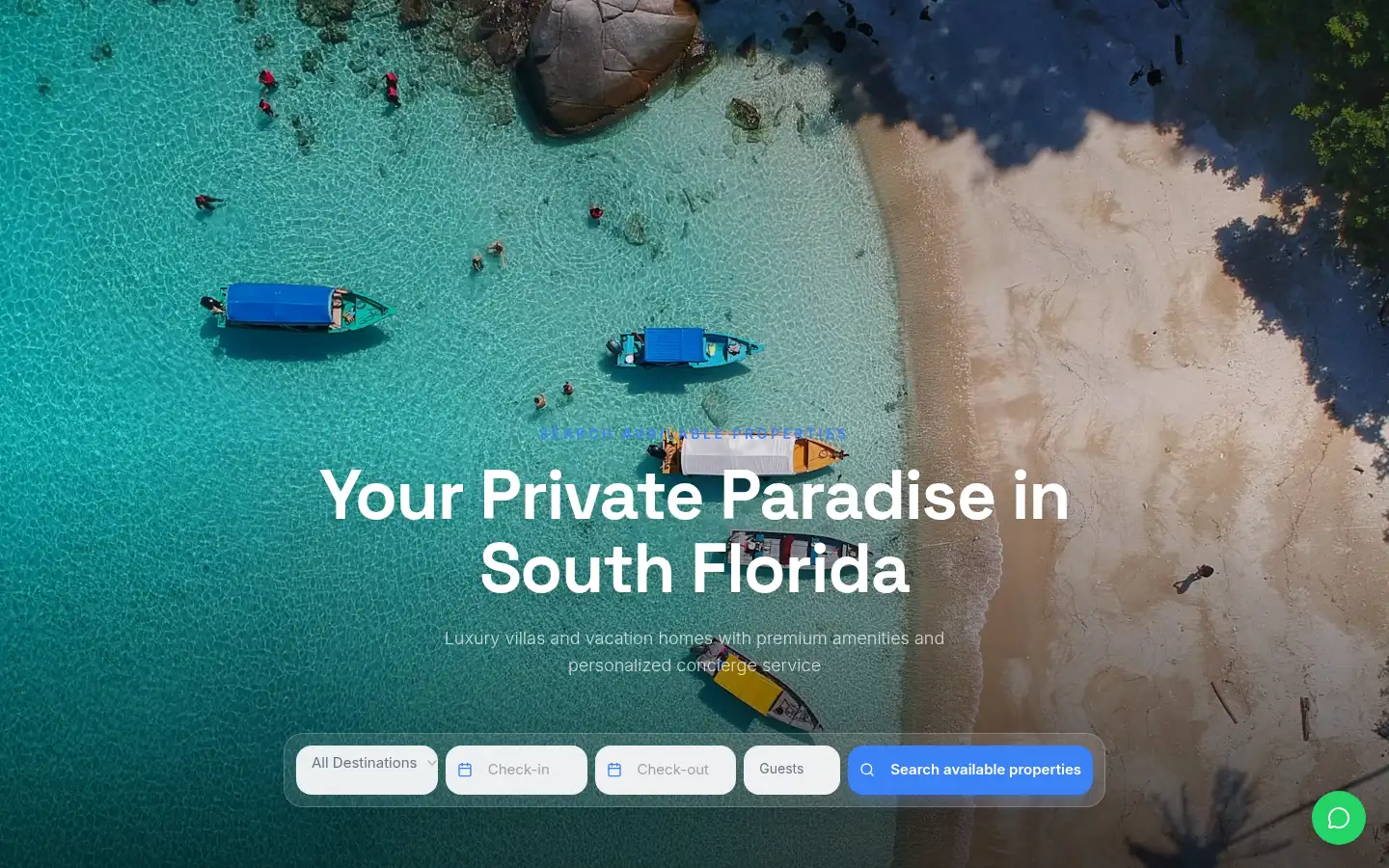 Screenshot of edenvillasmiami.com