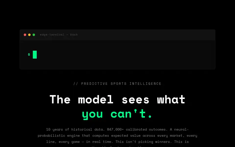 Screenshot of edgeterminal.ai