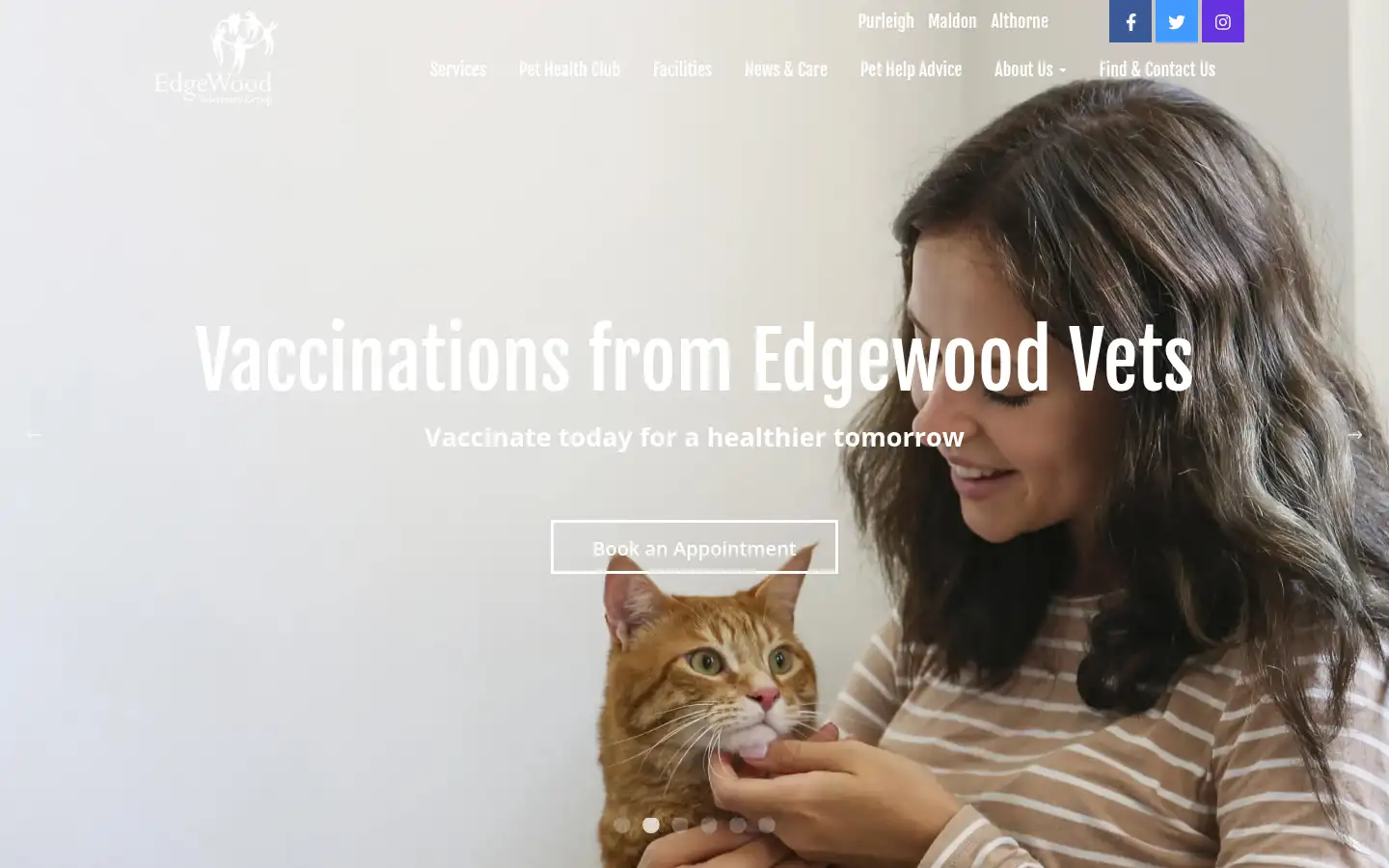 Screenshot of edgewoodvets.co.uk
