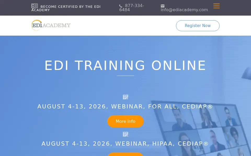 Screenshot of ediacademy.com