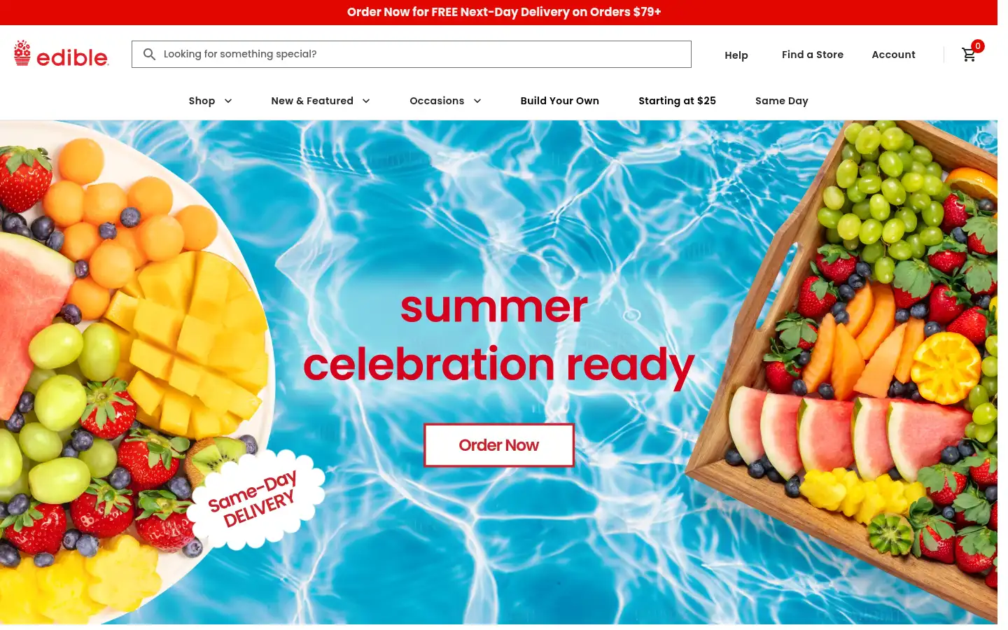 Screenshot of ediblearrangements.com