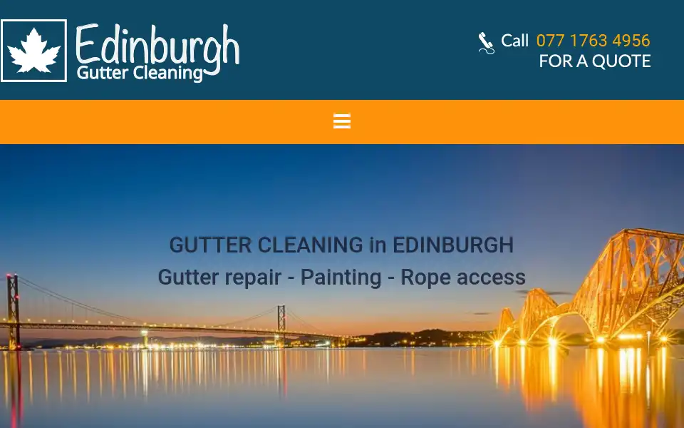 Screenshot of edinburghguttercleaningcompany.com