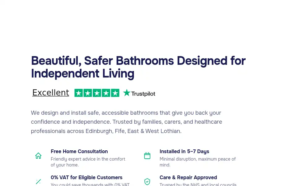 Screenshot of edinburghmobilitybathrooms.co.uk