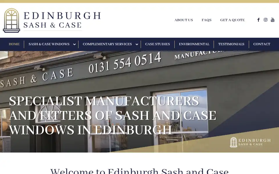 Screenshot of edinburghsashandcase.co.uk