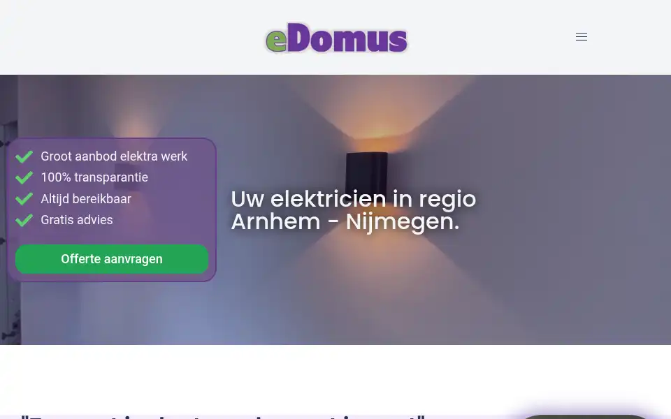 Screenshot of edomus.nl