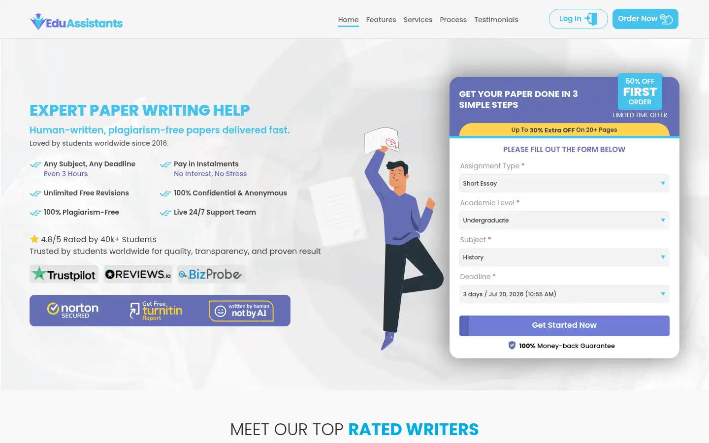 Screenshot of eduassistants.com